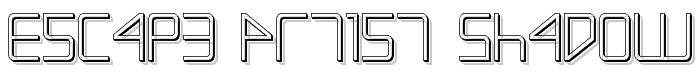 Escape Artist Shadow font